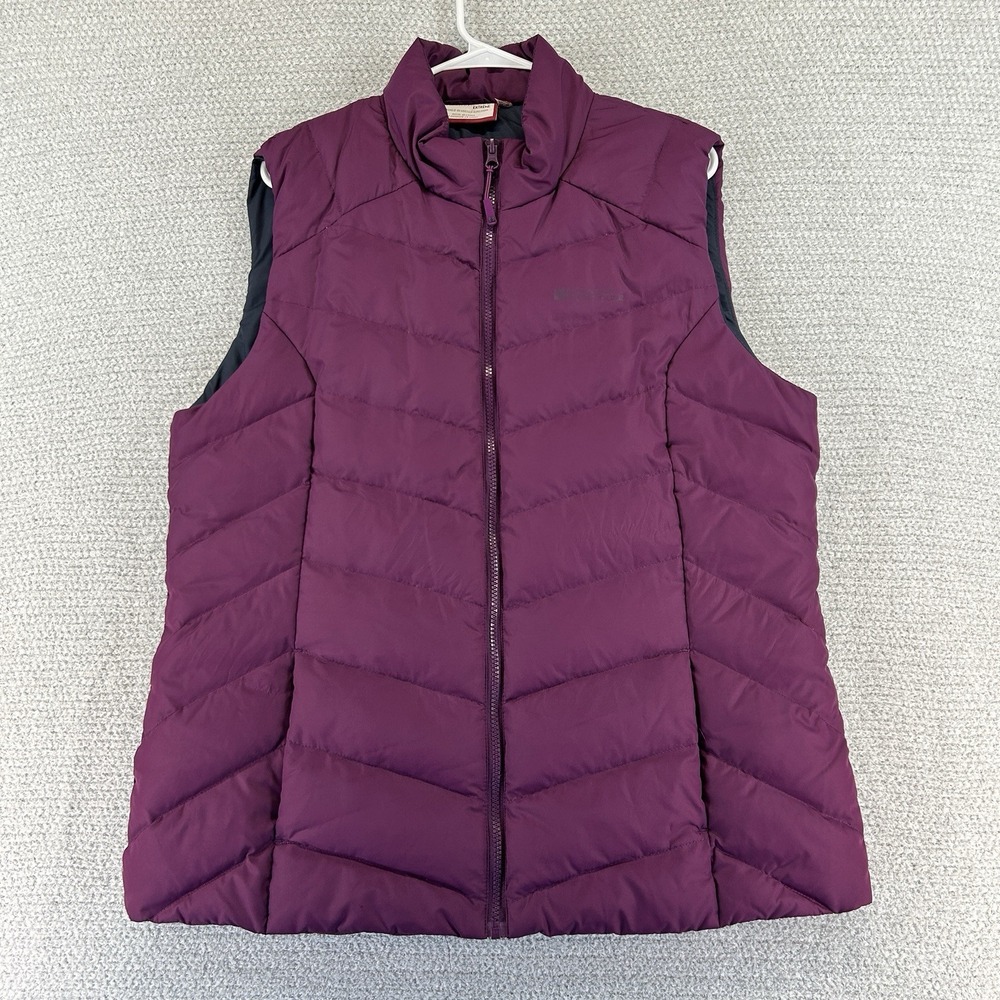 Mountain Warehouse Extreme Crescent Down Puffer Vest Women Sz 14 Purple Full Zip